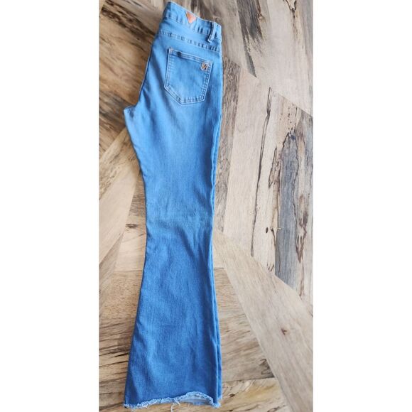 Red Bottoms Y2K Frayed Cuff Flare Leg Jeans - Picture 4 of 9